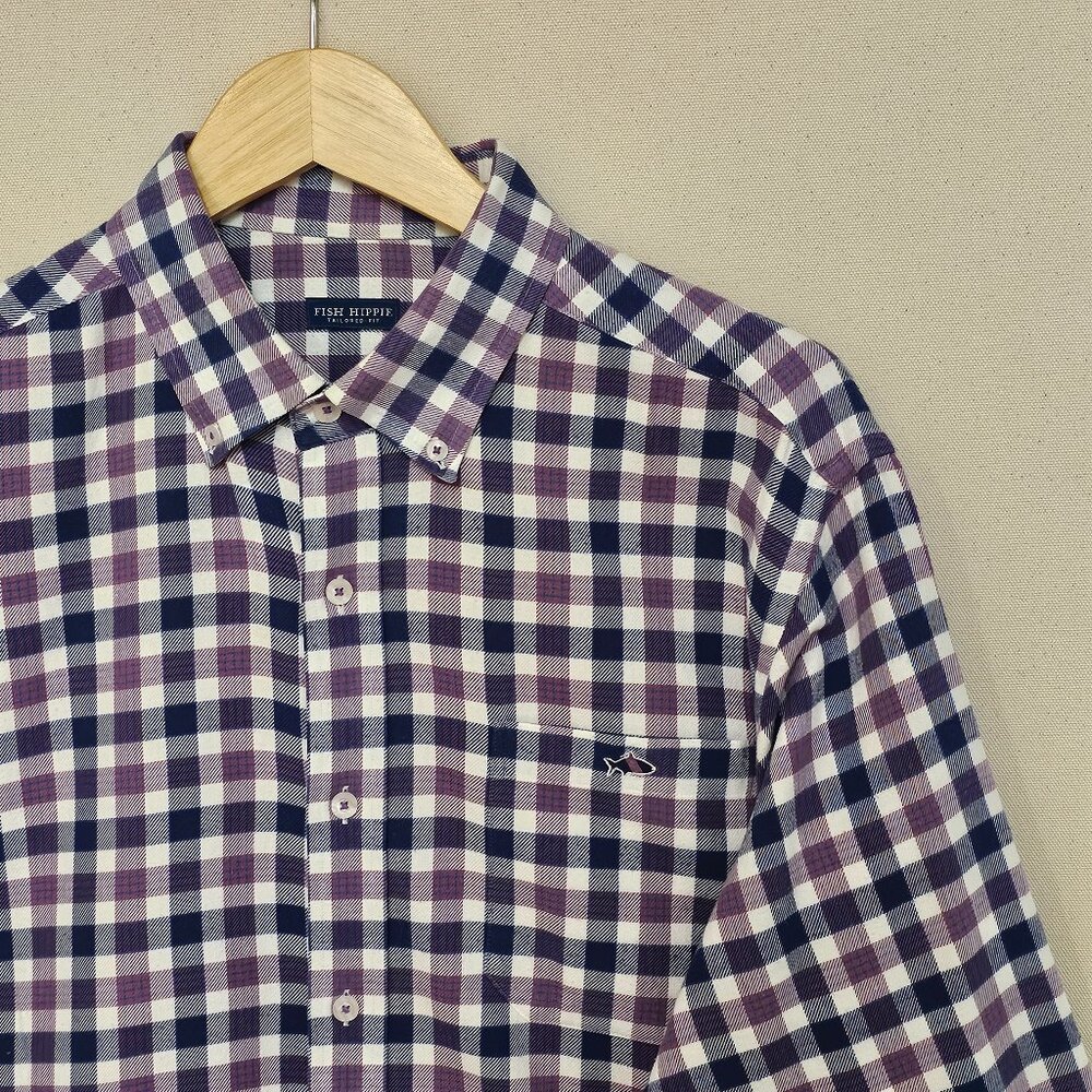 Fish Hippie Flannel Tailored Fit Button Down L